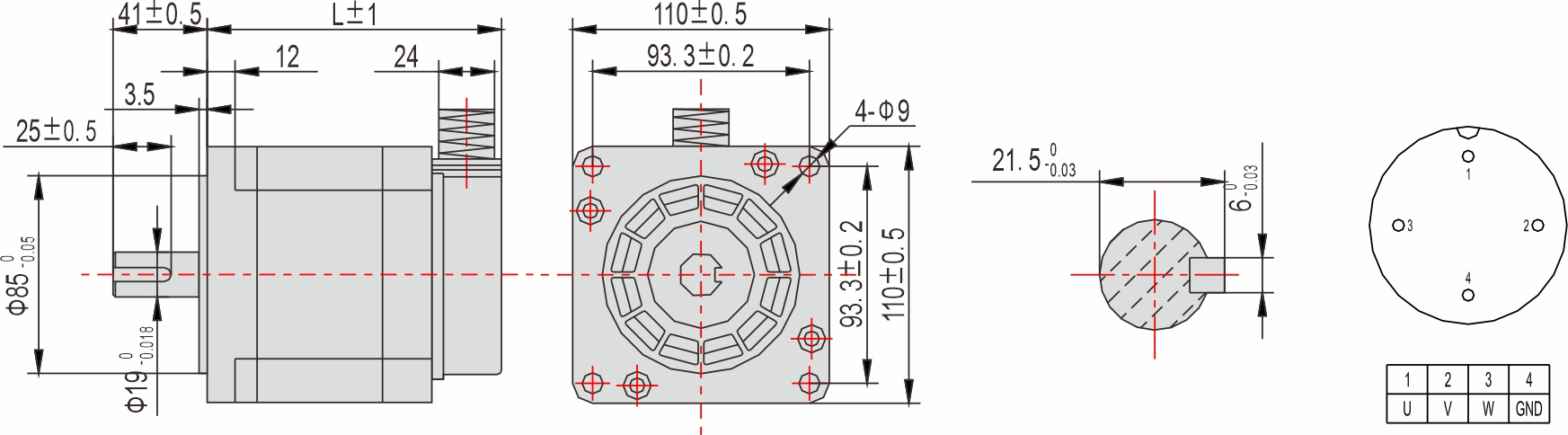 英士達(dá)機(jī)電 110mm步進(jìn)馬達(dá)